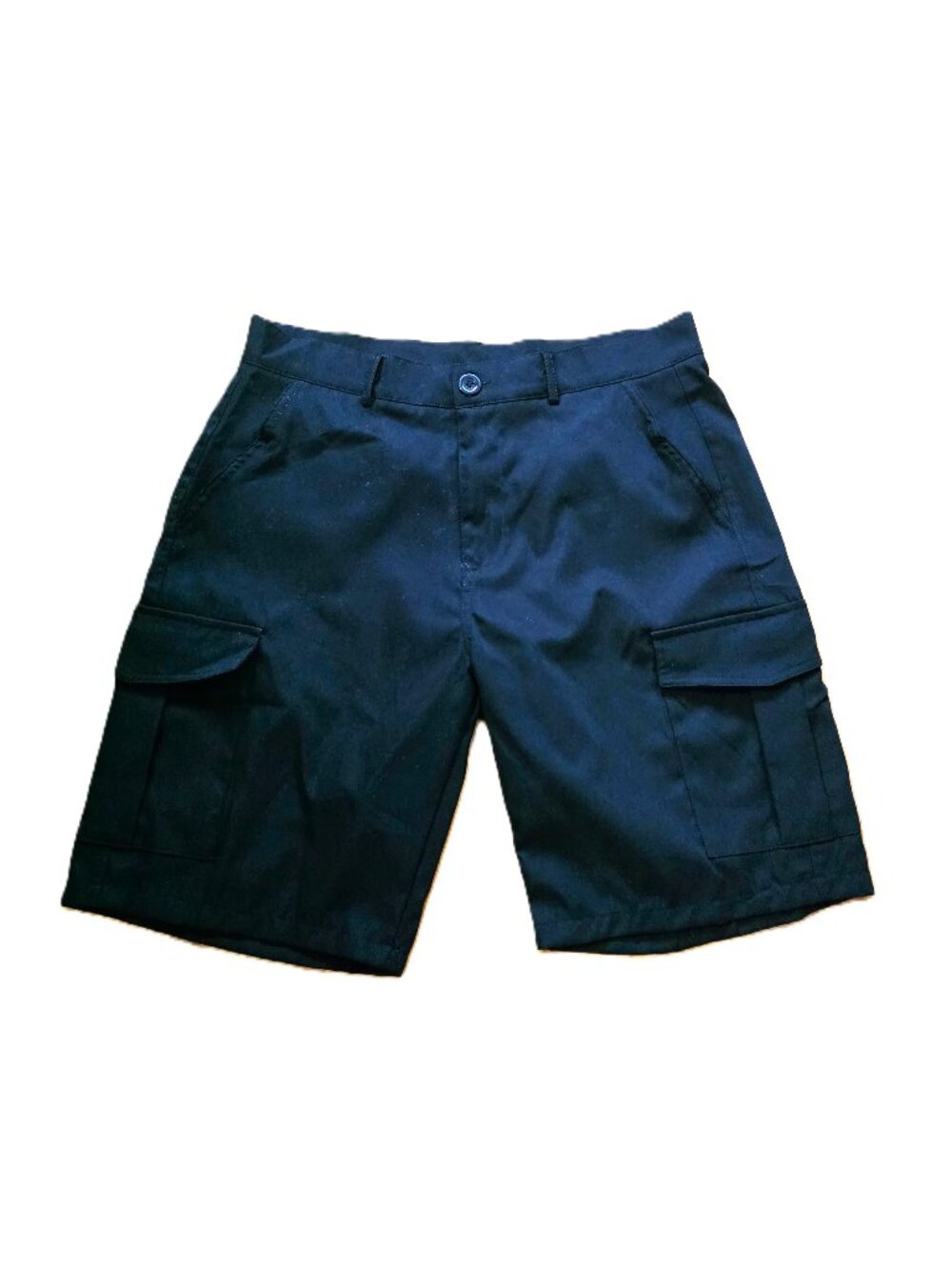 Black bermuda cargo shorts